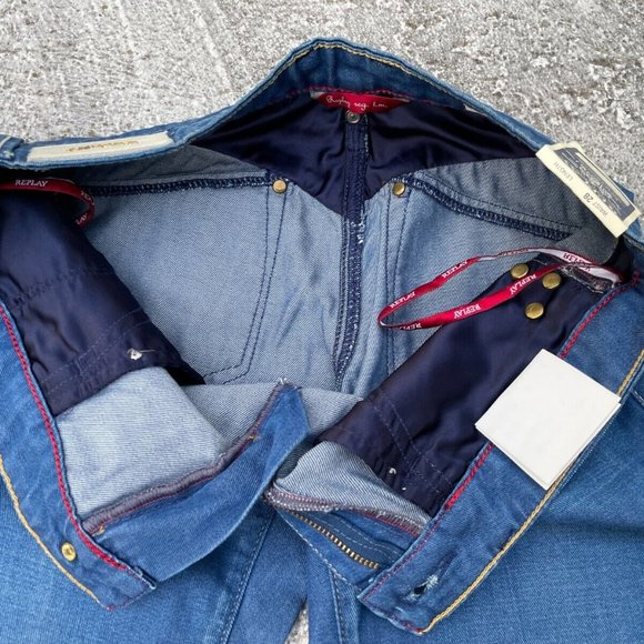 Replay Women Jeans Blue Skinny TRACEEMAN Cotton Denim Jean Size 28(30X32) $180 - Picture 7 of 9